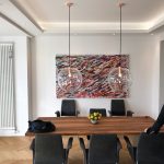 Wandgestaltung im Essbereich eines Altbaus in Düsseldorf
